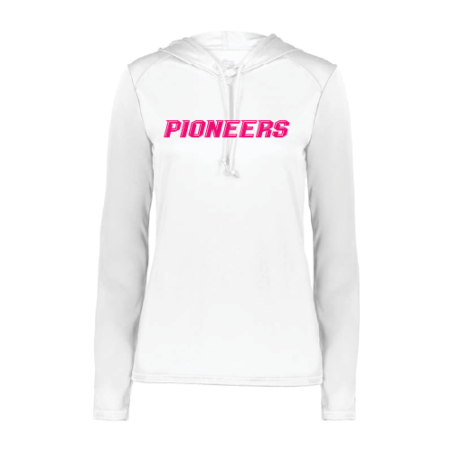 PYBA Womens LS Lightweight Hoodie - White