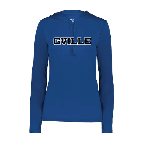 PYBA Womens LS Lightweight Hoodie - Royal