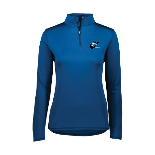 PYBA Womens LS 1/4 Zip Pullover - Royal