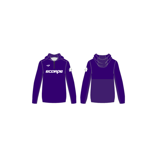 Sublimated Hooded Diamond Pullover - Straight - Purple