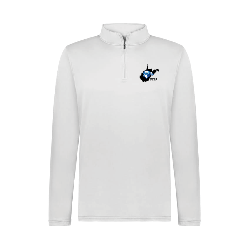 PYBA Mens LS 1/4 Zip Pullover - White