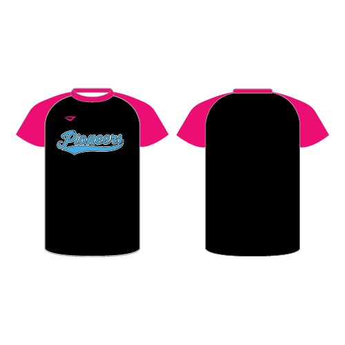 PYBA SS Mens Dri Fit Crew Neck - Black/Pink