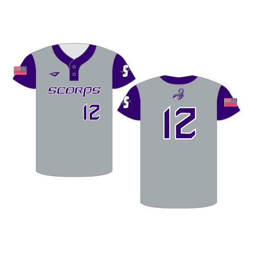 Sublimated 2-Button Jersey - Grey